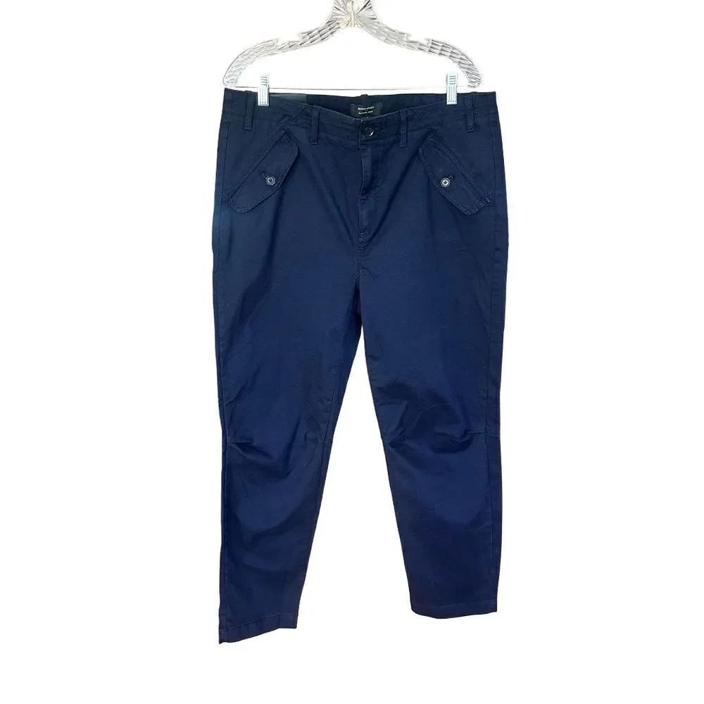 NWT Banana Republic Woman's Authentic Chino Pants Navy Blue  Size 14